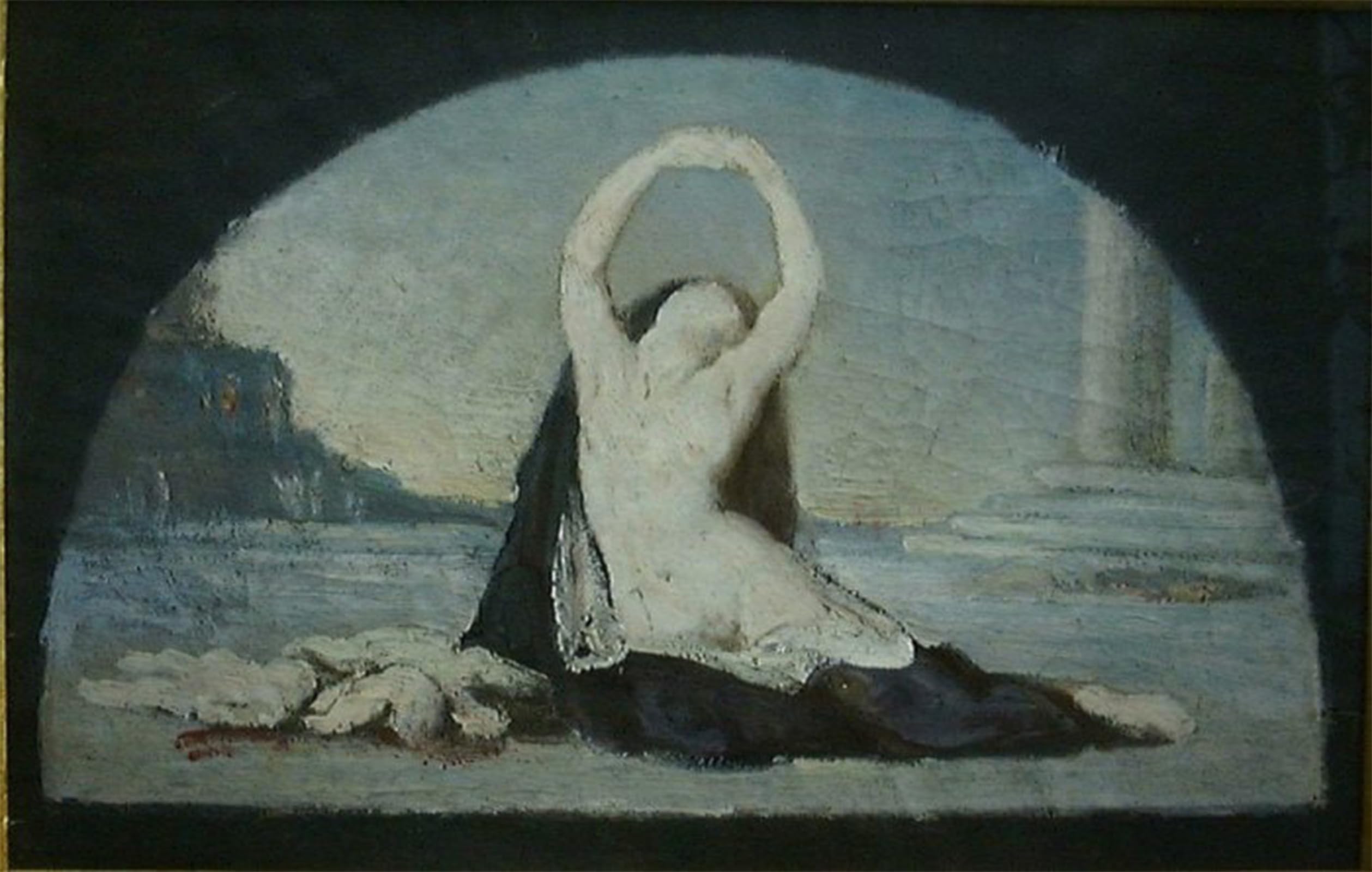 ARTXLXXBN Famous Art Print Poster Vintage Wall Art Woman in Classical Setting Pierre Cecile Puvis De Chavannes Canvas Art Poster for Home Decor 60x90cm