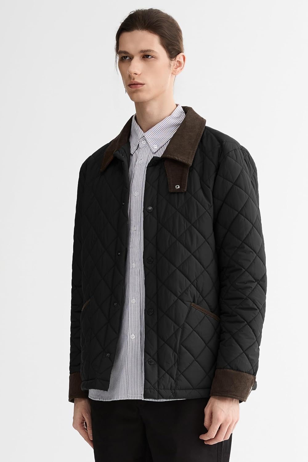 Orolay Men's Lightweight Quilted Puffer Jacket Water Repellent Barn Coat Casual Outerwear with Pockets - Image 5