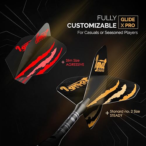 Miniatura 11 de IgnatGames Juego de dardos de punta de acero, paquete de 3/6/12 dardos de latón con estuche exquisito, ejes de aluminio, 2 juegos de vuelos, Azul