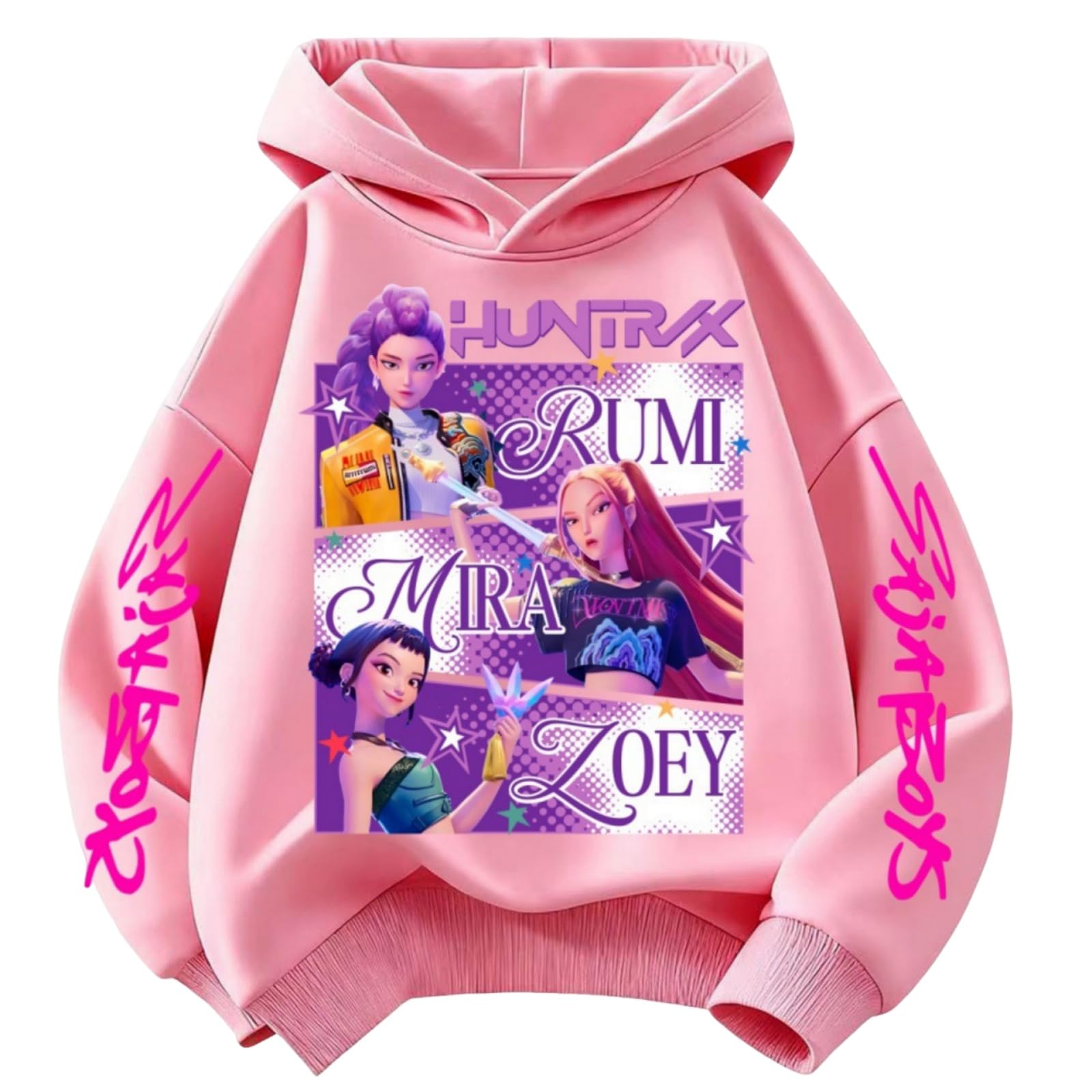 K-Pop Hoodie For Girls Teens Trendy Long Sleeve Sweatshirt Graphic Print Cozy Hunters Hoodies De-Mon Pullover — view 7