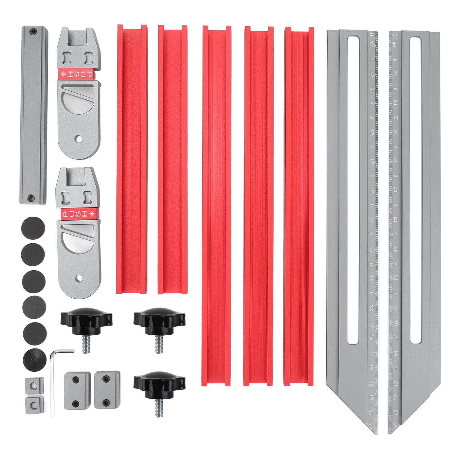 Herramienta de Plantilla de Huella de Escalera, Herramienta de Medición de Escalera de Aleación de Aluminio, Plantilla de Herramienta de Medición de Calibre de Huella de Escalera