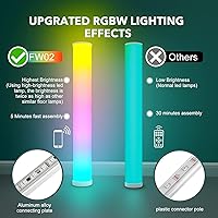 Vista 3 de Paquete de 2 lámparas de pie de esquina, lámpara de pie LED con aplicación inteligente, control de botón, sincronización de música, lámpara de pie