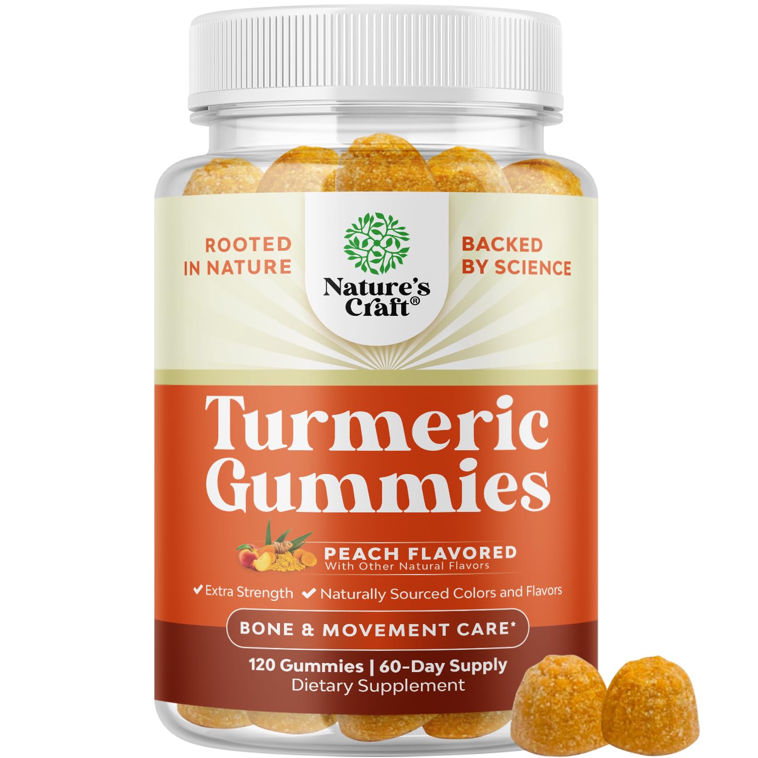 Natures Craft Turmeric Gummies for Adults 120 Count