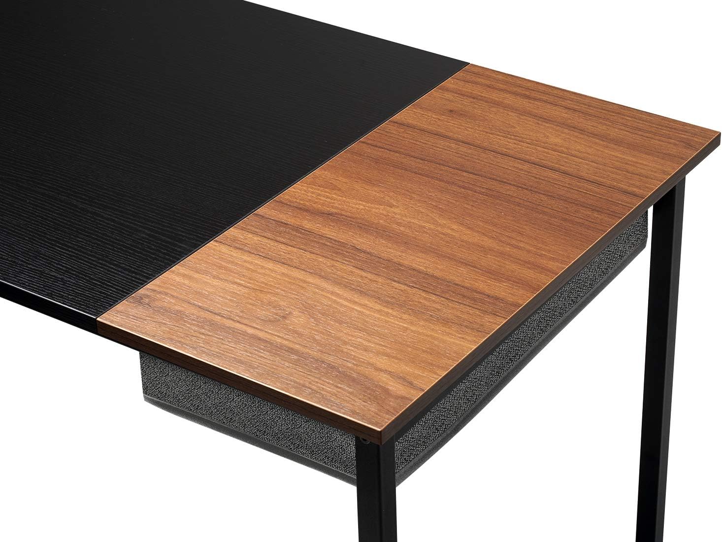 Cubiker Computer Desk 47" Home Office Writing Study Laptop Table, Modern Simple Style Desk with Drawer, Black Espresso
