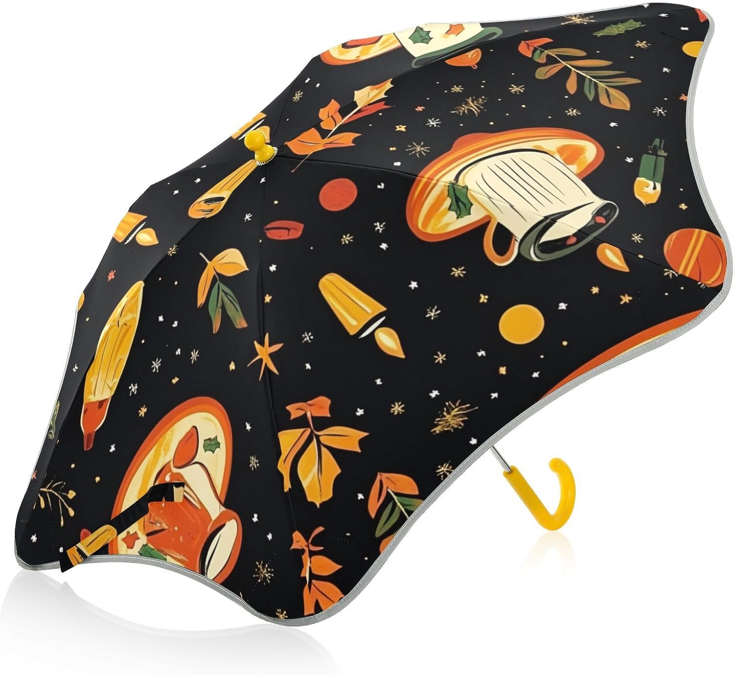 ODAWA Kid Umbrella Cute Jungle Animals Black J Handle Golf Umbrella, Umbrellas for Rain Kids