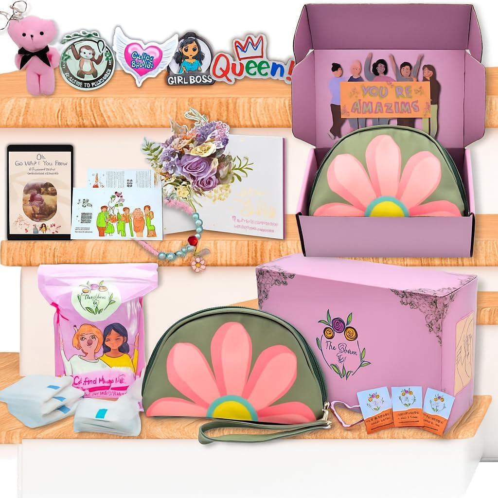 The Bloom First Period Kit for Girls 9-12 – 46 PC Tween Emergency Kit with Cute Sanitary Napkin Storage Bag – Includes Pads, Wipes, Ebook & More (Green & Green)