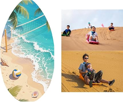 Compact Skimboard with High Gloss Finish, Ideal for Shallow Water Use