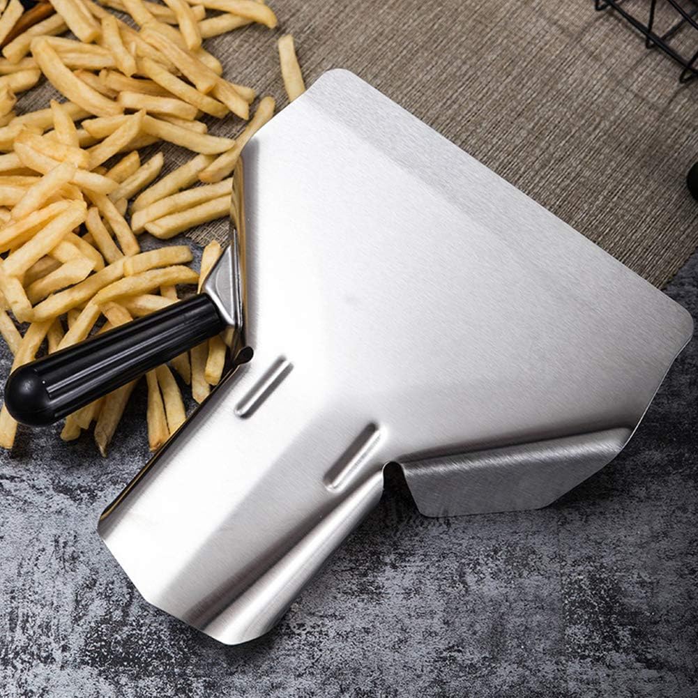 Stainless Steel French Fry Popcorn Scoop, Comerical Quick Fill Tool for Food Bags & Boxes, Multipurpose Utility Scooper for Bagger French Fries, Ice, Dry Goods(size:195 X 238mm) - Image 5