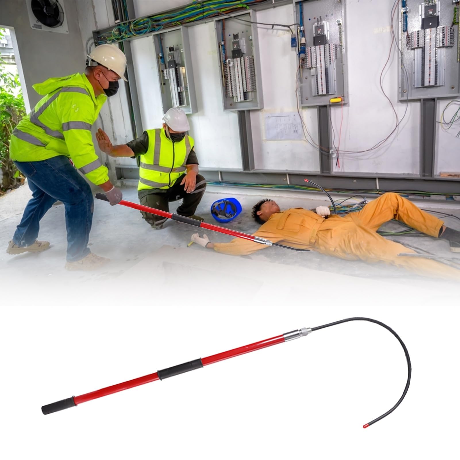 Gancho de rescate antielectrocución con pértiga calien de alta resistencia para talleres