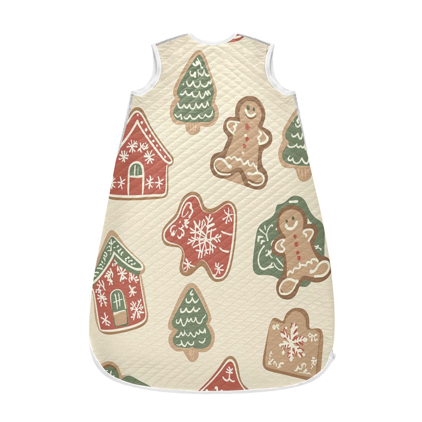 Kigai Christmas Cookies Baby Sleep Sack Wearable Blanket Sleeping Bag 2-Way Zipper Soft Swaddle Transition Sack