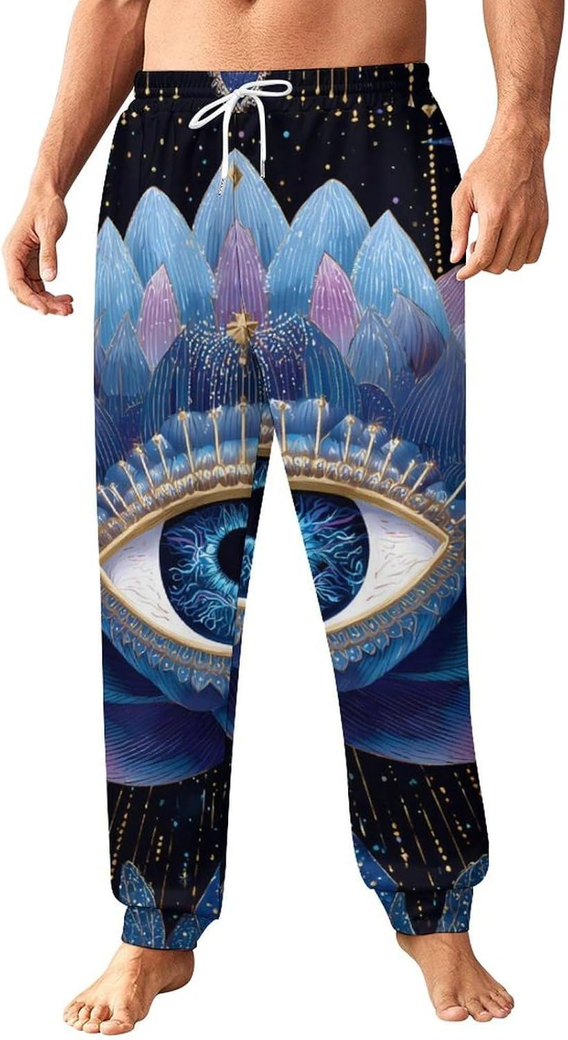 Starry Lo-tus Eye Men Pants Lightweight Sweatpants Joggers Pant 4XL