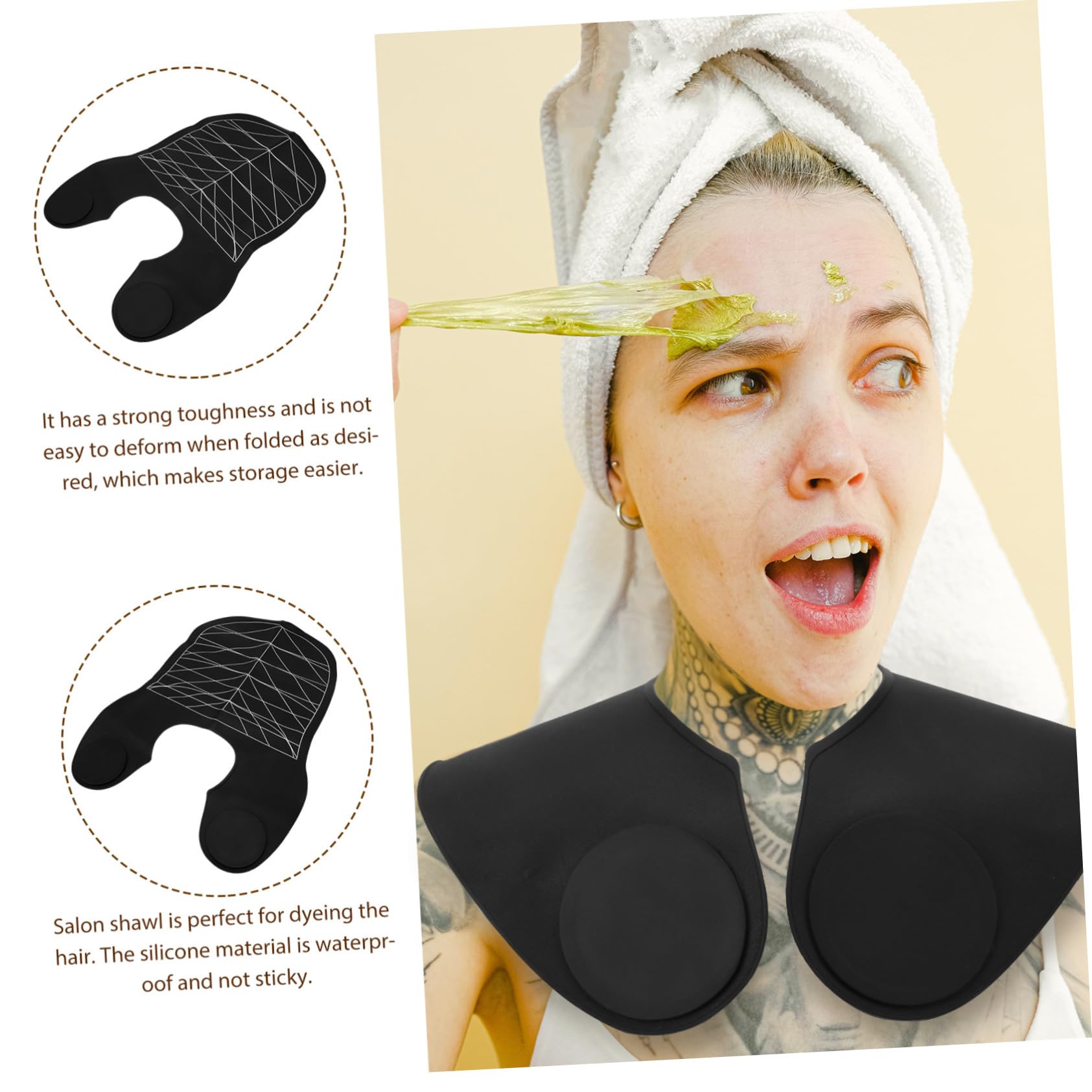 VALICLUD Capa De Silicona Para Peluquería Tamaño Estándar Para Corte y Teñido De Cabello Uso Profesional y Doméstico