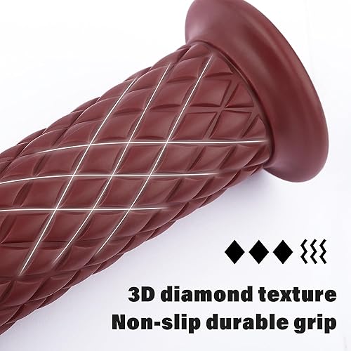 Miniatura 4 de 2 empuñaduras de motocicleta, agarres de goma antideslizantes con elegante diseño retro, agarres universales para motocicleta, bicicleta, ATV con