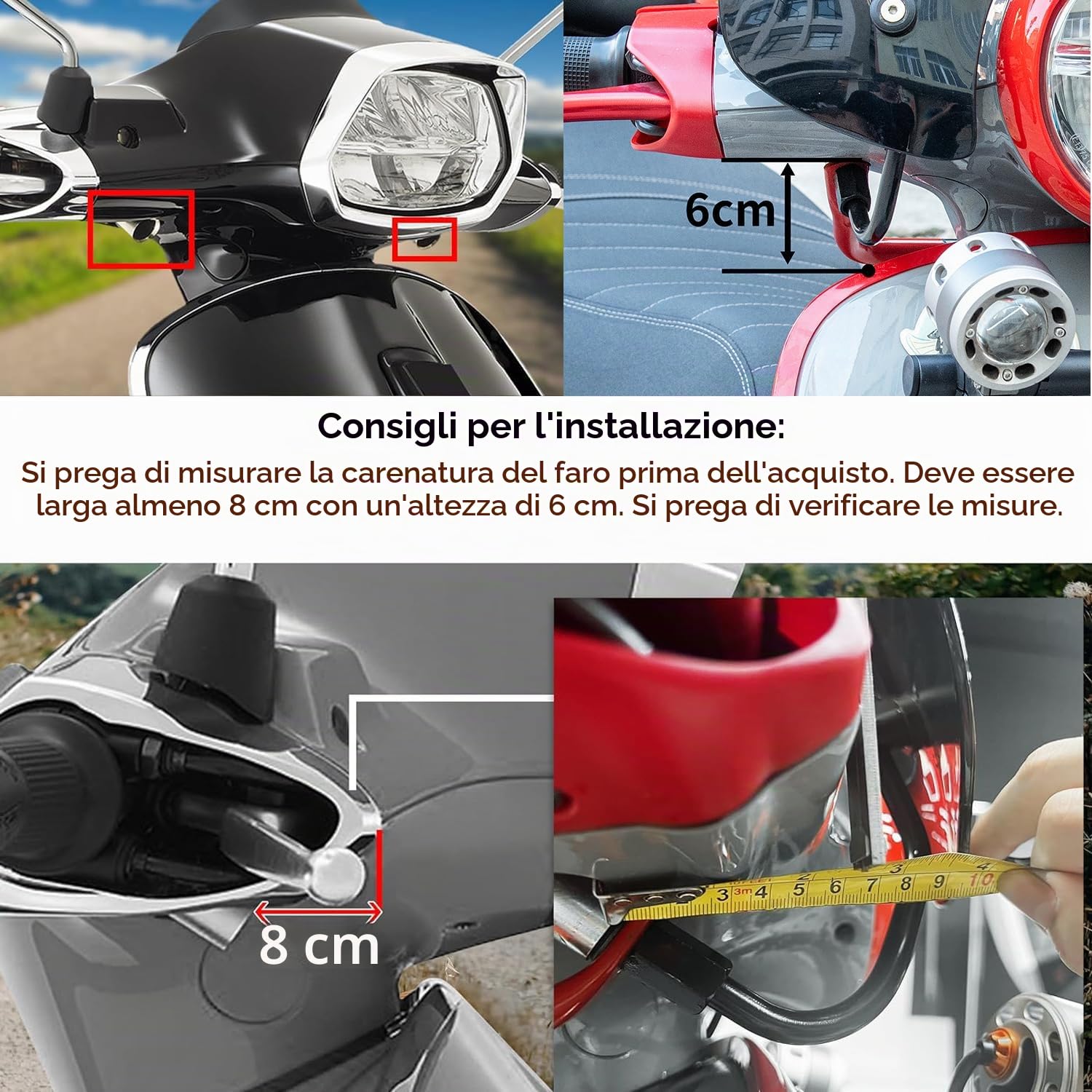 Sport Bikes Scooter Parabrezza Protezione per Vespa LX 150125 50 LX125 LX150 LX50 GT200 GT 200 GTS250 GTS300 GTS 250300 125 Super Sport Bj Parti del motore (Chiaro)
