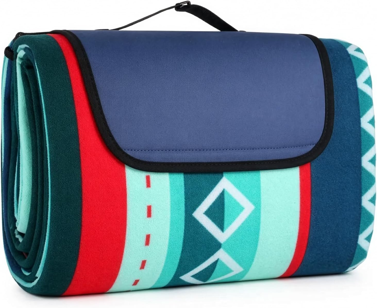 Minifactory 300 x 300 cm XXL Picnic Blanket Waterproof, Extra Large Picnic Mat with Insulated Aluminum Backing, Foldable Outdoor Beach Blanket with Carry Handle for Camping, Hiking, Park, BBQ