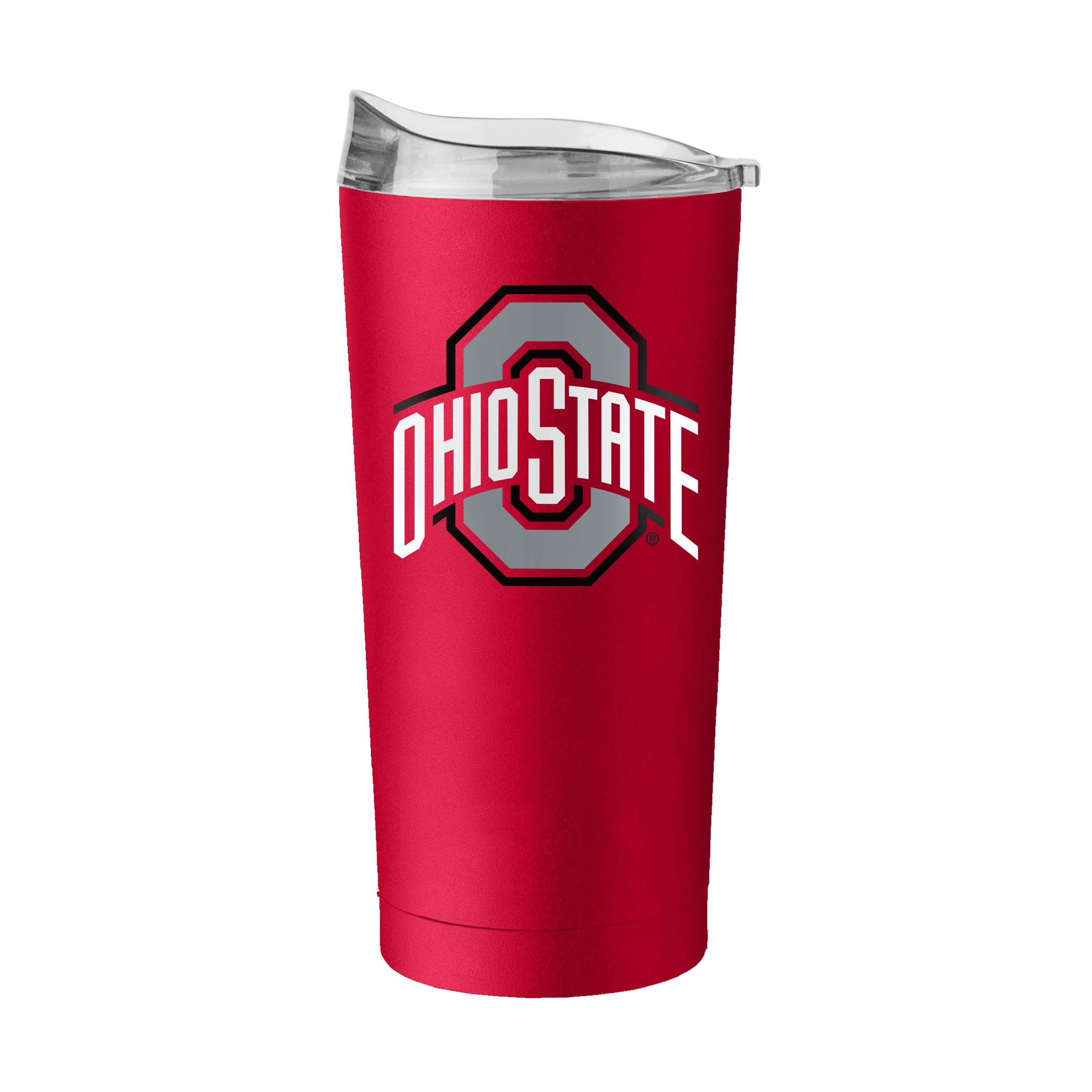 Logo Brands NCAA 20 oz Powder Coat Stainless Tumbler -Double-Wall Insulated Everday Tumbler for Hot or Cold Drinks, High Lip Lid, Team Color