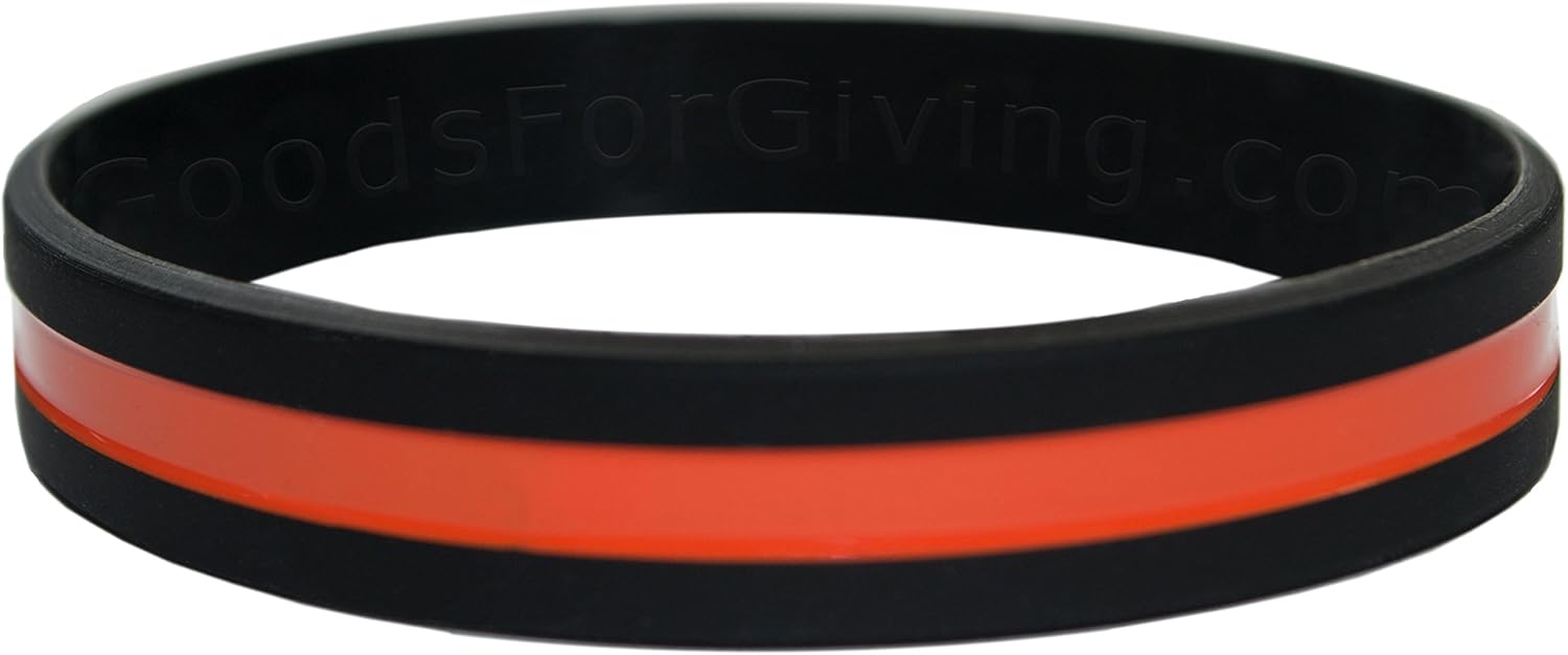 Thin Orange Line Bracelet Search and Rescue and EMS Support · 1, 5, 10, 25, 50, 100 Packs