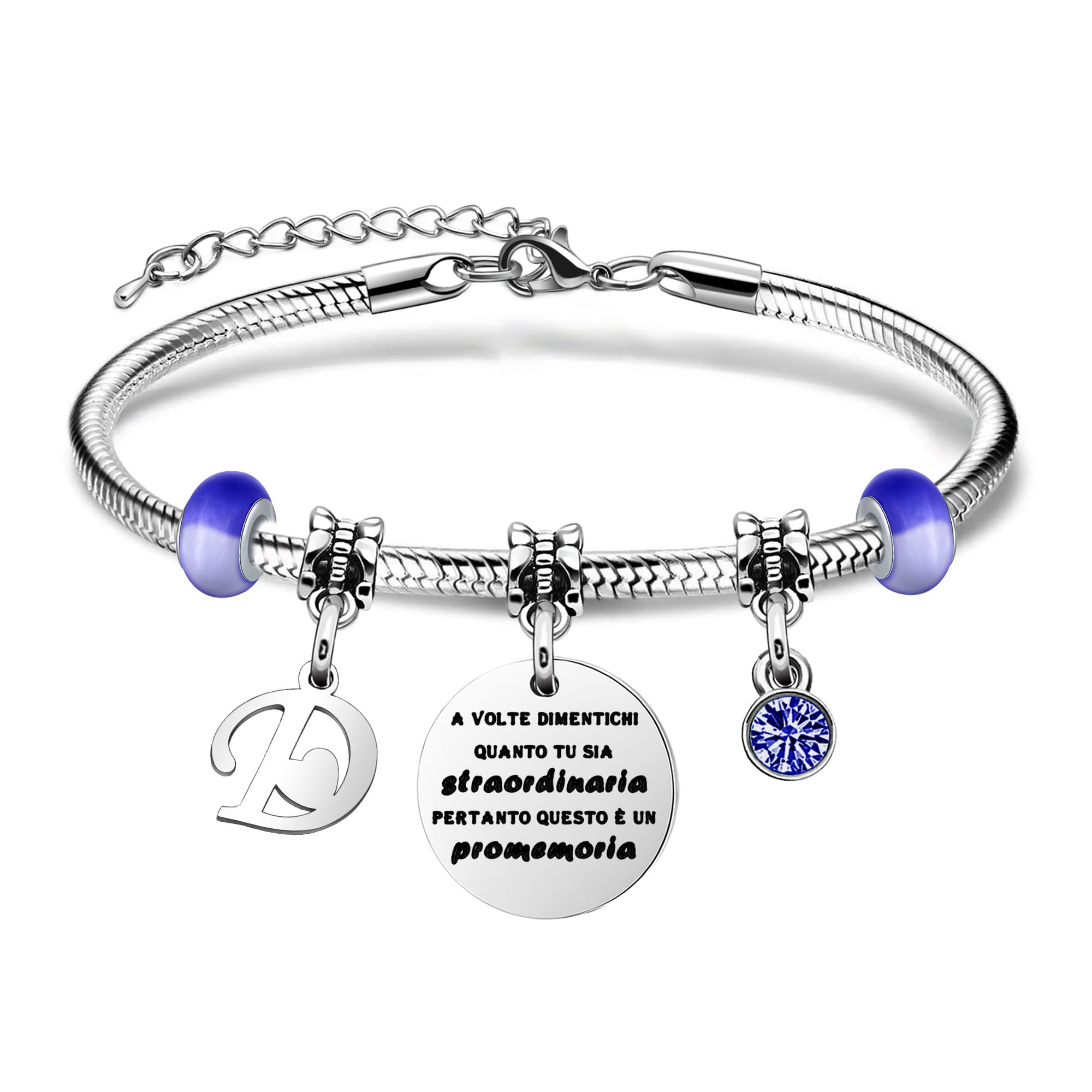 SAMORION A Volte Dimentichi Di Essere Fantastico Braccialetti Regalo Ispiratore Nome Lettera Iniziale Braccialetti Per La Laurea Di Compleanno Della Ragazza Delle Donne braccialetti Anniversario