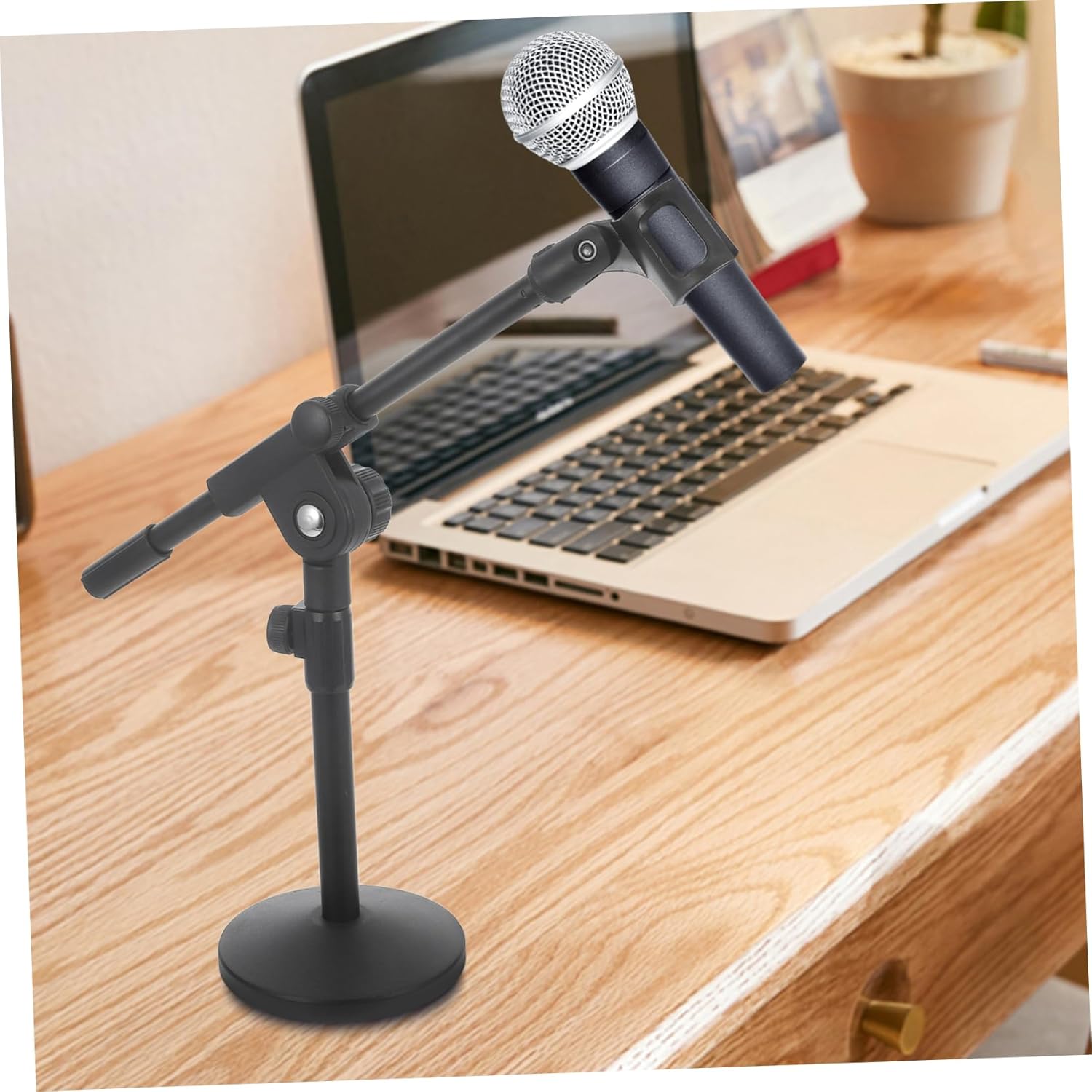Adjustable Desktop Microphone Stand Low Profile Table Mic Arm for Music Podcasting