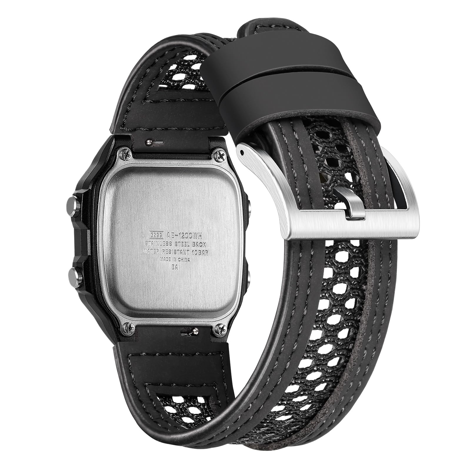 18mm Watch Band Strap for Casio AE-1000W AE-1200 AE-1300 AEQ-110W AQ-S800W MRW-200H MRW-S300 SGW-300H SGW-400H W-216H W-218H W-735H, Rugged Nylon Sports Strap