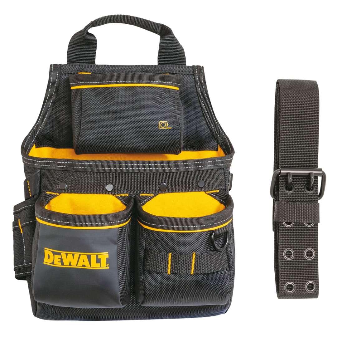 DEWALT PRO Nail Pouch with Belt – Heavy-duty nail pouch with adjustable belt reinforced pockets and durable construction for efficient jobsite use