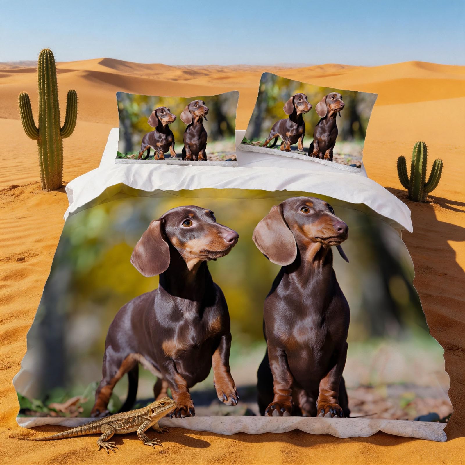 Parure de lit 220x240 chien en microfibre pour une chambre cocooning
