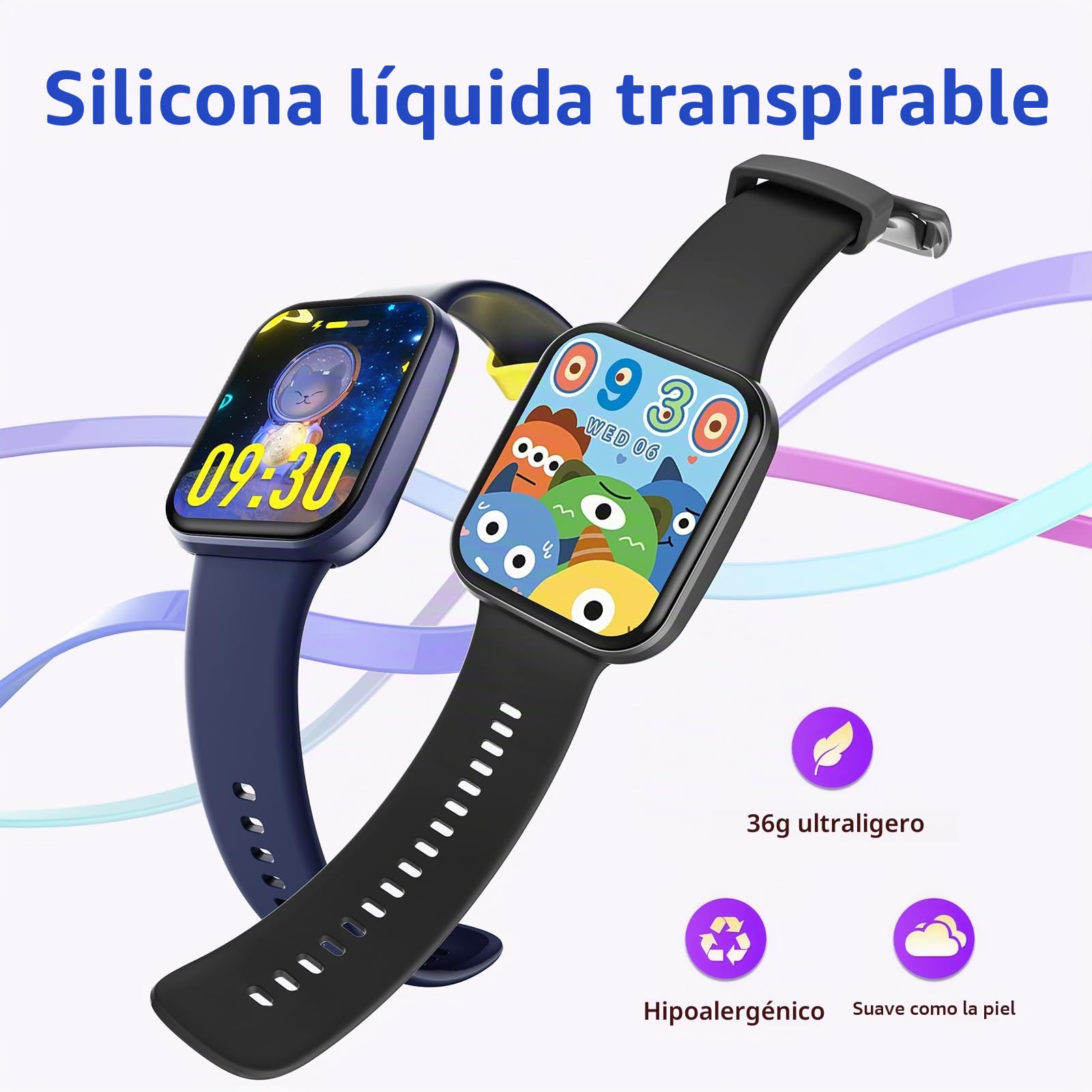 Parsonver Reloj Inteligente para Niños Smartwatch con 20 Deportivos Monitor Sueño Frecuencia Cardíaca IP68 Impermeable 1.69" Azul