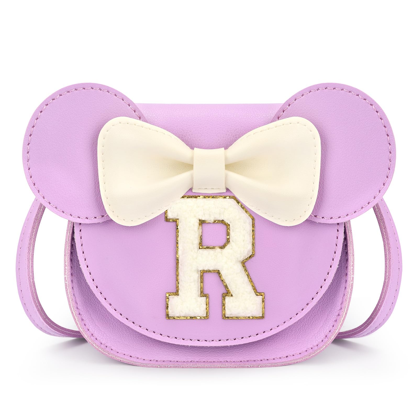mibasies Toddler Purse Girl Gifts: Girls Birthday Gifts for 3-8 - Toys for Ages 2-4 Purse, Purple, Letter R
