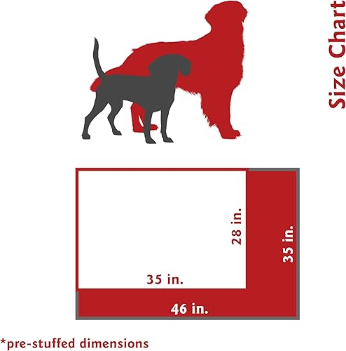 Miniatura 4 de Majestic Pet - Cama grande para perros (46 x 35 pulgadas) Gris liso