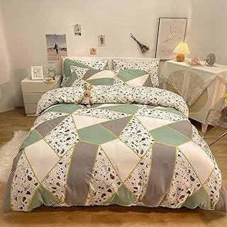FXBNHDFMF Copripiumini Set Biancheria da Letto Set Biancheria da Letto Floreale Singolo Copripiumino e Federa Set Lenzuola in Tessuto Camera da Letto per Ragazzi e Ragazze J 160x210CM 3PCS