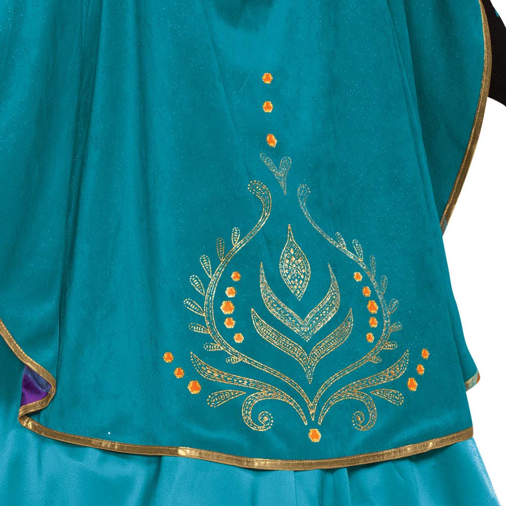 Disney Kraina Lodu 2 kostium Anny dla dziewcząt, prestige Glam Dress and Cape