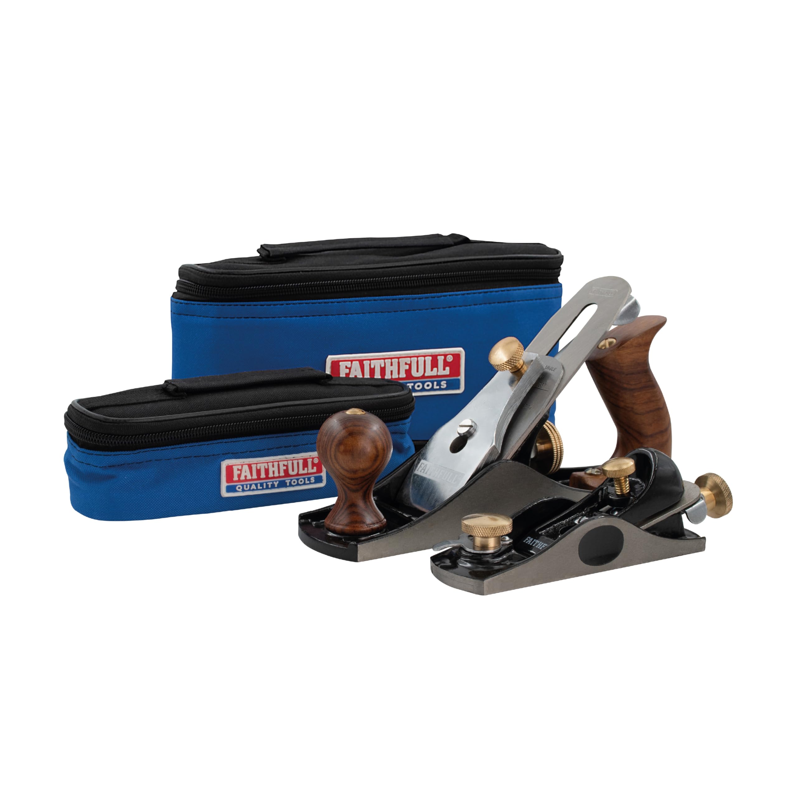 Faithfull FAIWWSET4FSC, coffret de rabots, fonte usinée, 2 lames