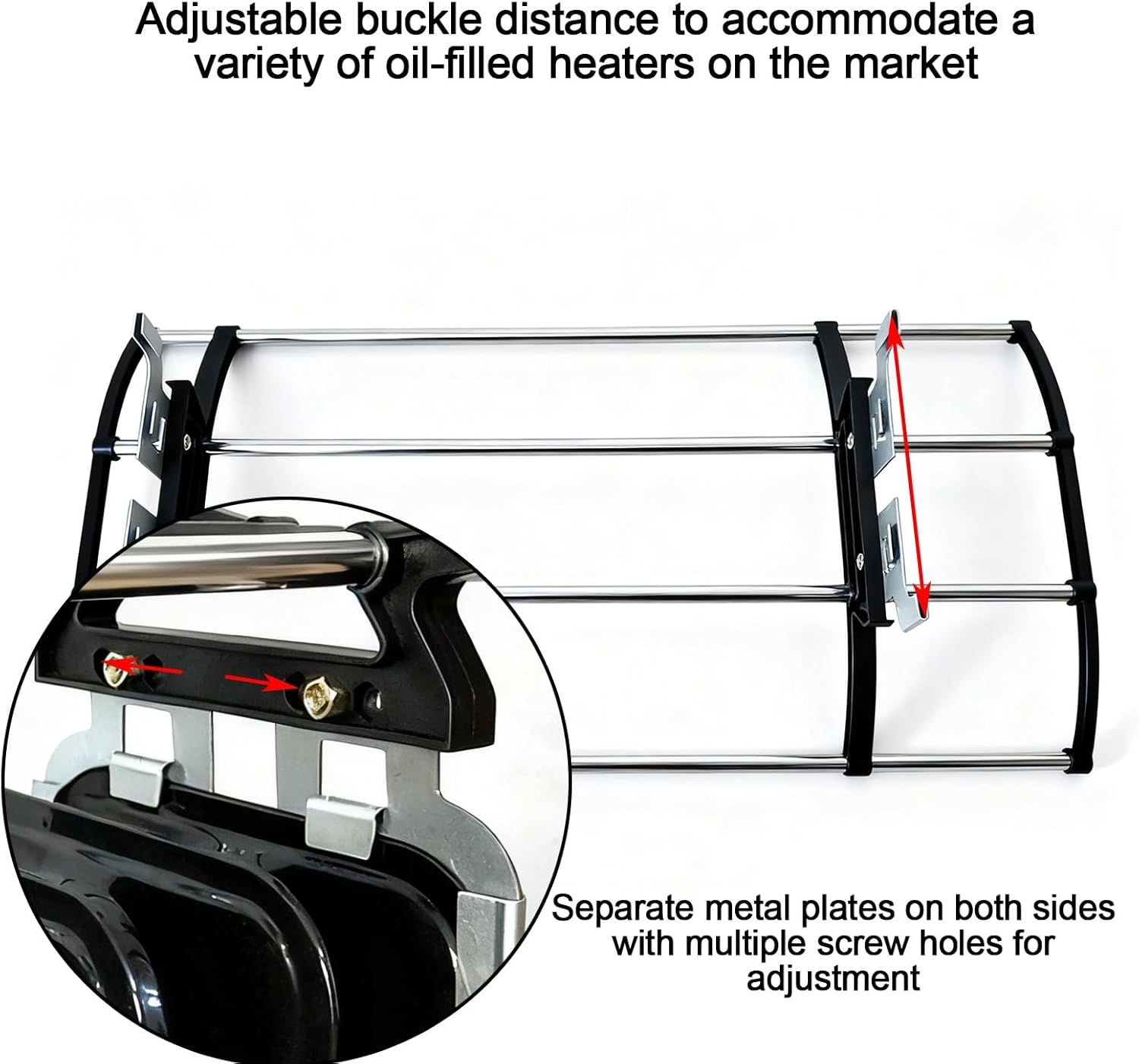 Universal Drying Rack for Oil Filled Radiator Heaters, Oil Heater Radiator Drying Rack, with Heat Resistant Metal Clamps, Clothes Dryer for Indoor Use(40cm/16in)