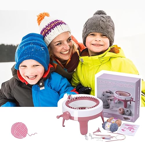 Miniatura 3 de RVtiooy SENTRO - Máquina de tejer, kit inteligente de máquina de tejer de 40 agujas, máquinas de tejer para adultos y niños, bufandas, sombreros,