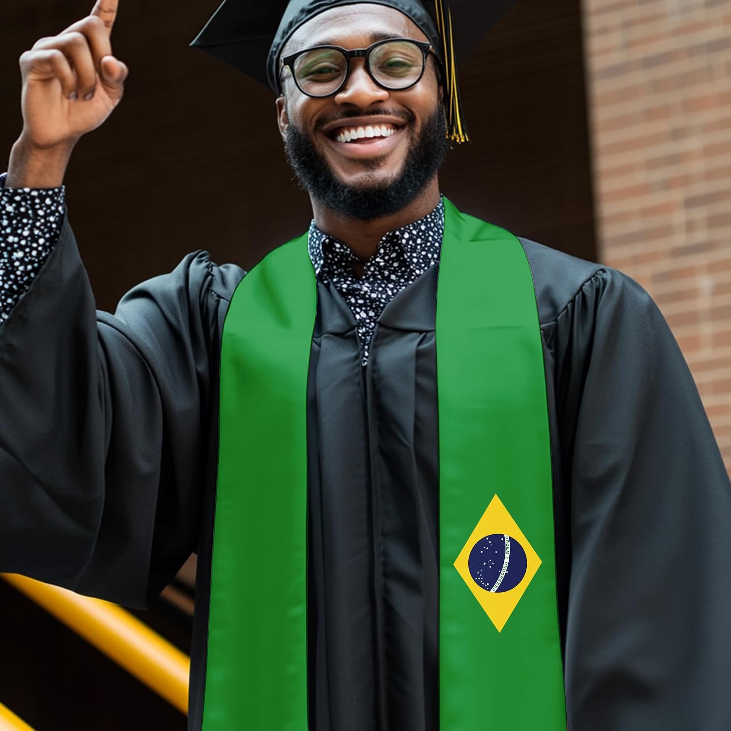 National Graduation Stole Sash for Study Aboard Students Adult Unisex, Match The Graduation Gown for Academic Commencements