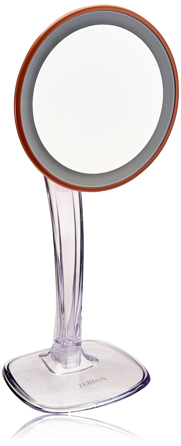 Exclusive Discount 80% Offer Jerdon JS725RL 7.25-Inch LED Lighted Single-Sided Vanity Mirror with 5x Magnification, Clear/Rose Gold Limited Discount Jerdon JS725RL 7.25-Inch LED Lighted Single-Sided Vanity Mirror with 5x Magnification, Clear/Rose Gold