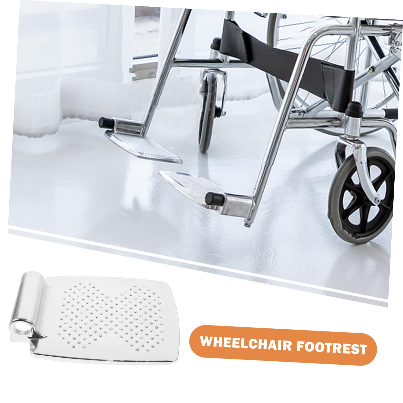 Anneome 2 Piezas de Reposapiés para Silla de Ruedas en Aleación de Aluminio, Diseño Robusto y Estable Gran Espacio, Accesorio Adecuado para Uso en Casa y Movilidad