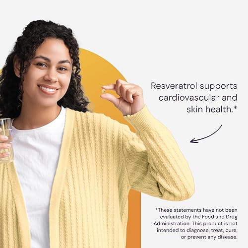 Miniatura 5 de Heathy Origins Fermentado Resveratrol Sin OMG 98 Trans-Resveratrol de origen europeo 300 mg 150 Cápsulas Vegetales