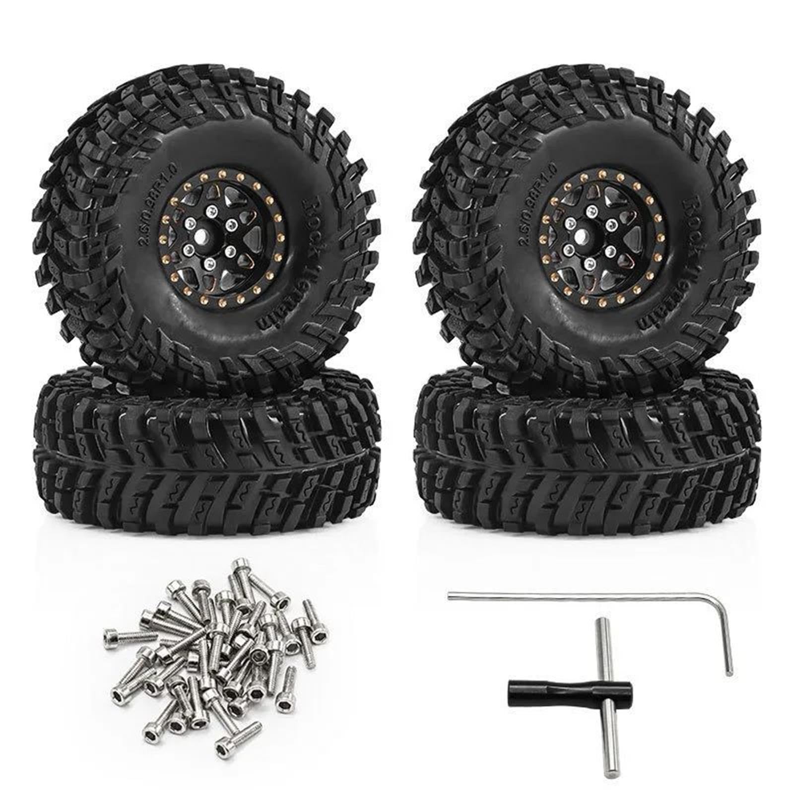 Metall Beadlock Felgennabe Reifen 64x24mm 7mm Für 1/18 1/16 RC Crawler