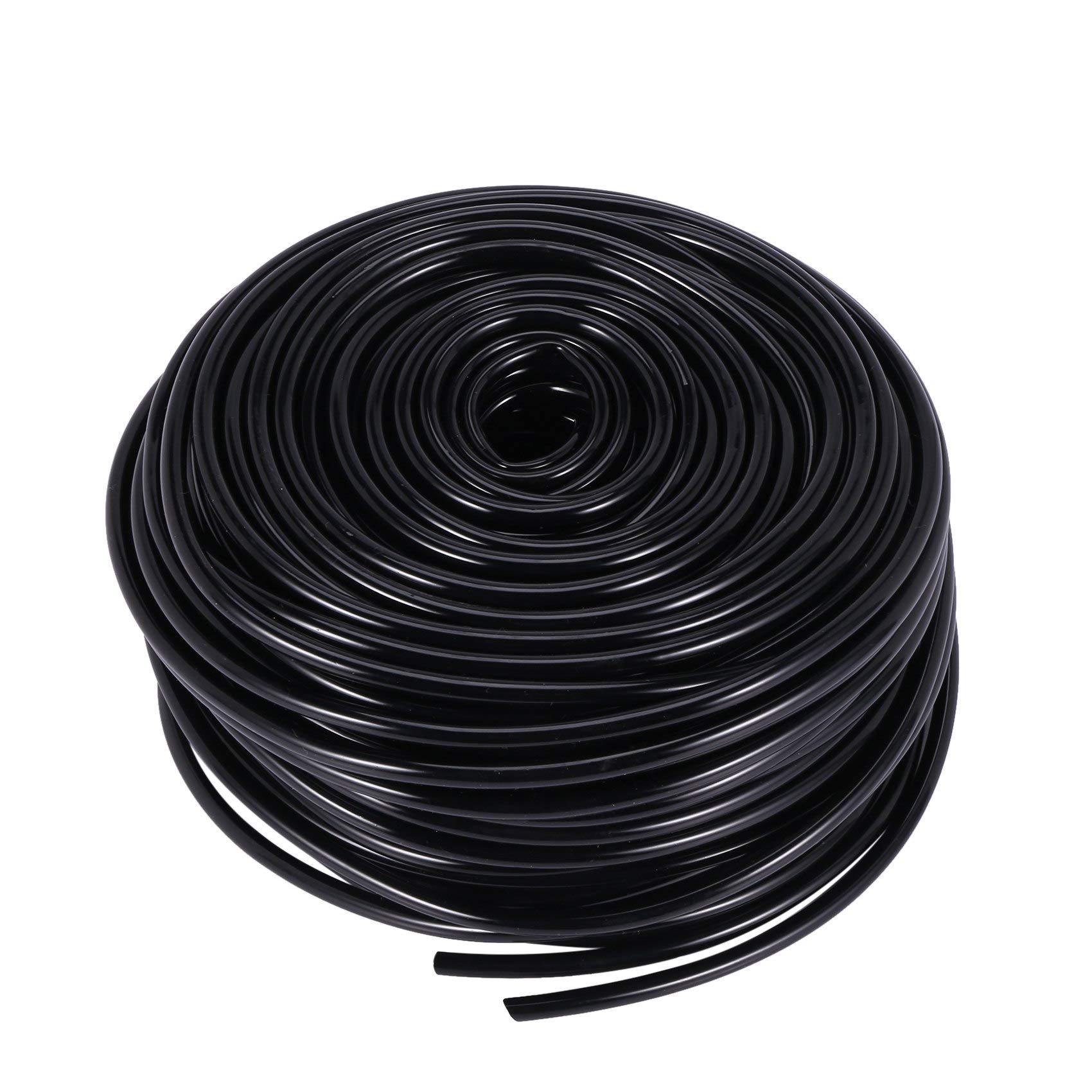 Gkhowiu Black 200Ft 1/4 Inch Blank Distribution Tubing Drip Irrigation Hose Garden Watering Tube Line,