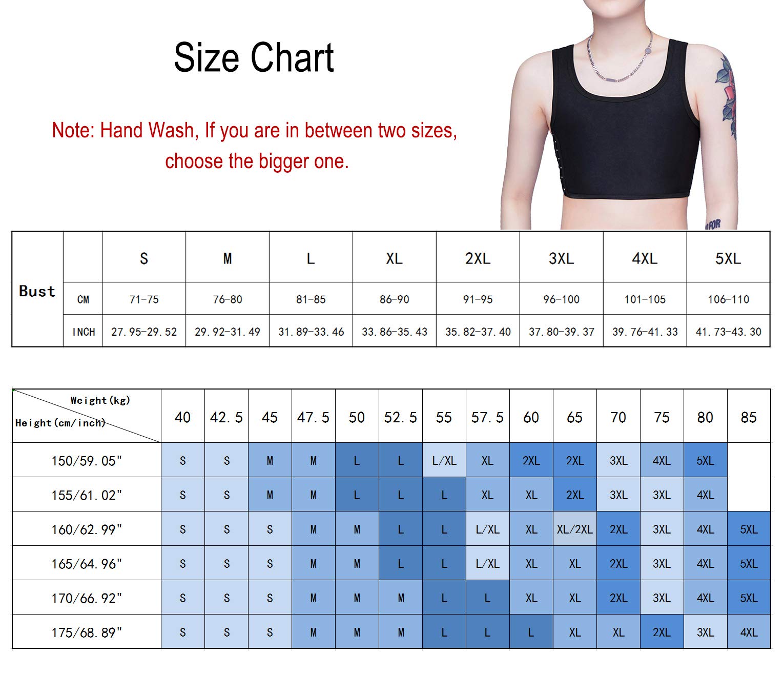 Poitrine Binder Corset Court Débardeur pour Tomboy Trans Lesbian Soutien-Gorge de Sport Binder de Poitrine Maille Élastique Respirant - S-4XL
