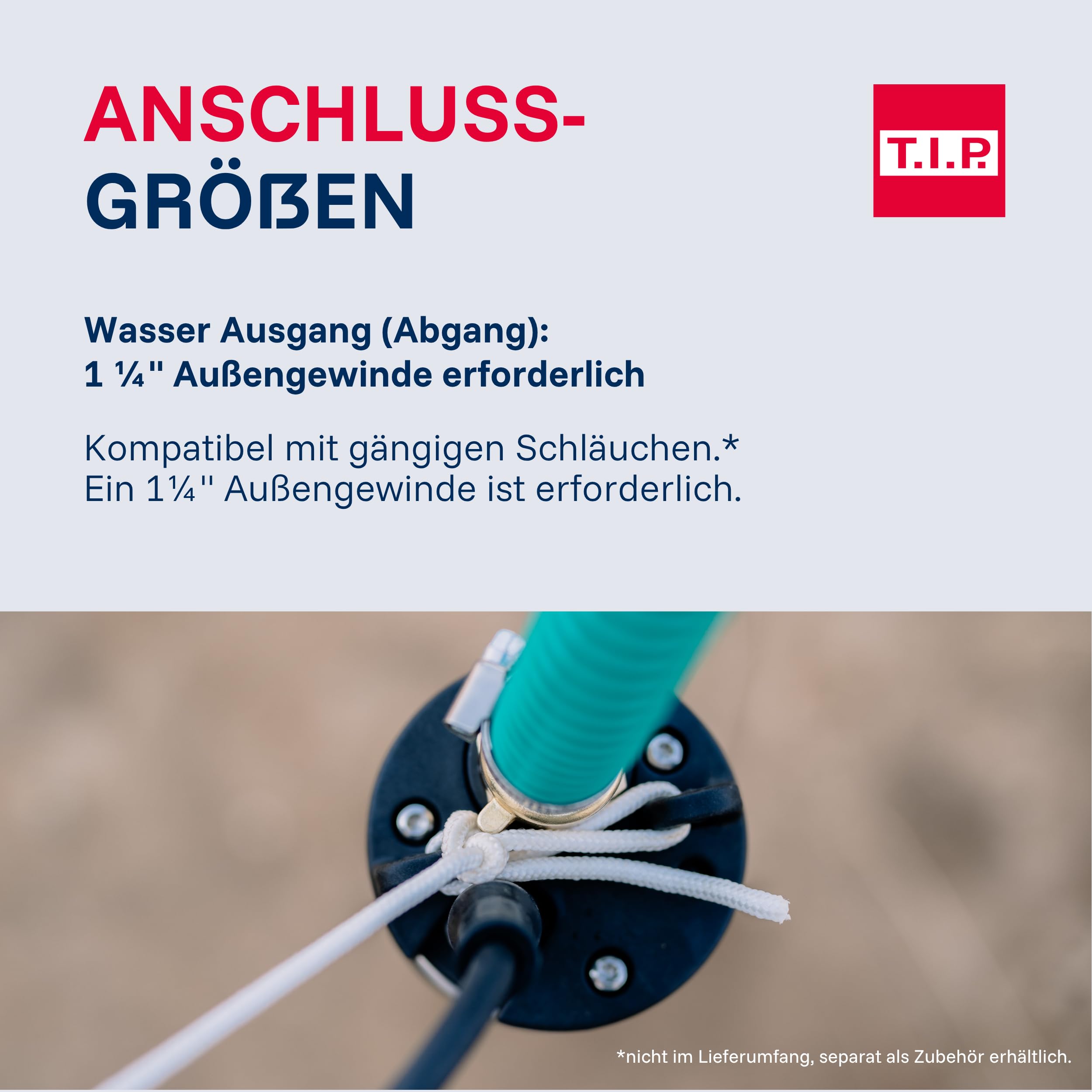 T.I.P. 30104 Tiefbrunnenpumpe AJ 4 Plus 55/50 800W 3300 l/h 50m 5,0 bar 20m Eintauchtiefe