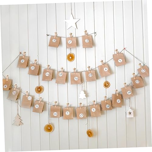 Miniatura 6 de ABOOFAN 40 piezas de gancho resistente decoración de madera mini pinzas para la ropa de belén regalos de manualidades foto mini clip foto papel