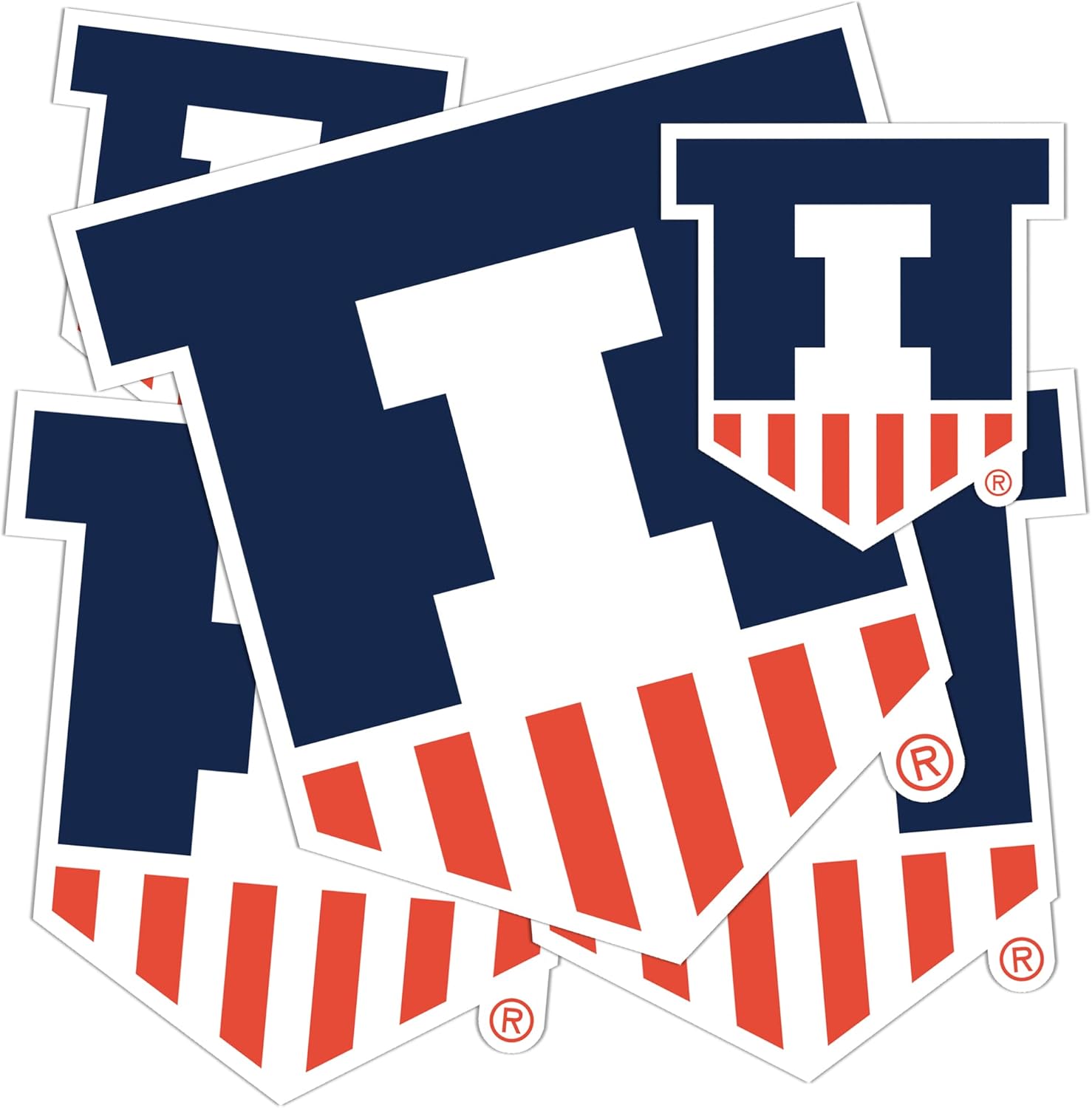Desert Cactus University of Illinois Sticker Fighting Illini U of I Vinyl Decals Laptop Water Bottle Car Scrapbook T3 (Type 3-3)