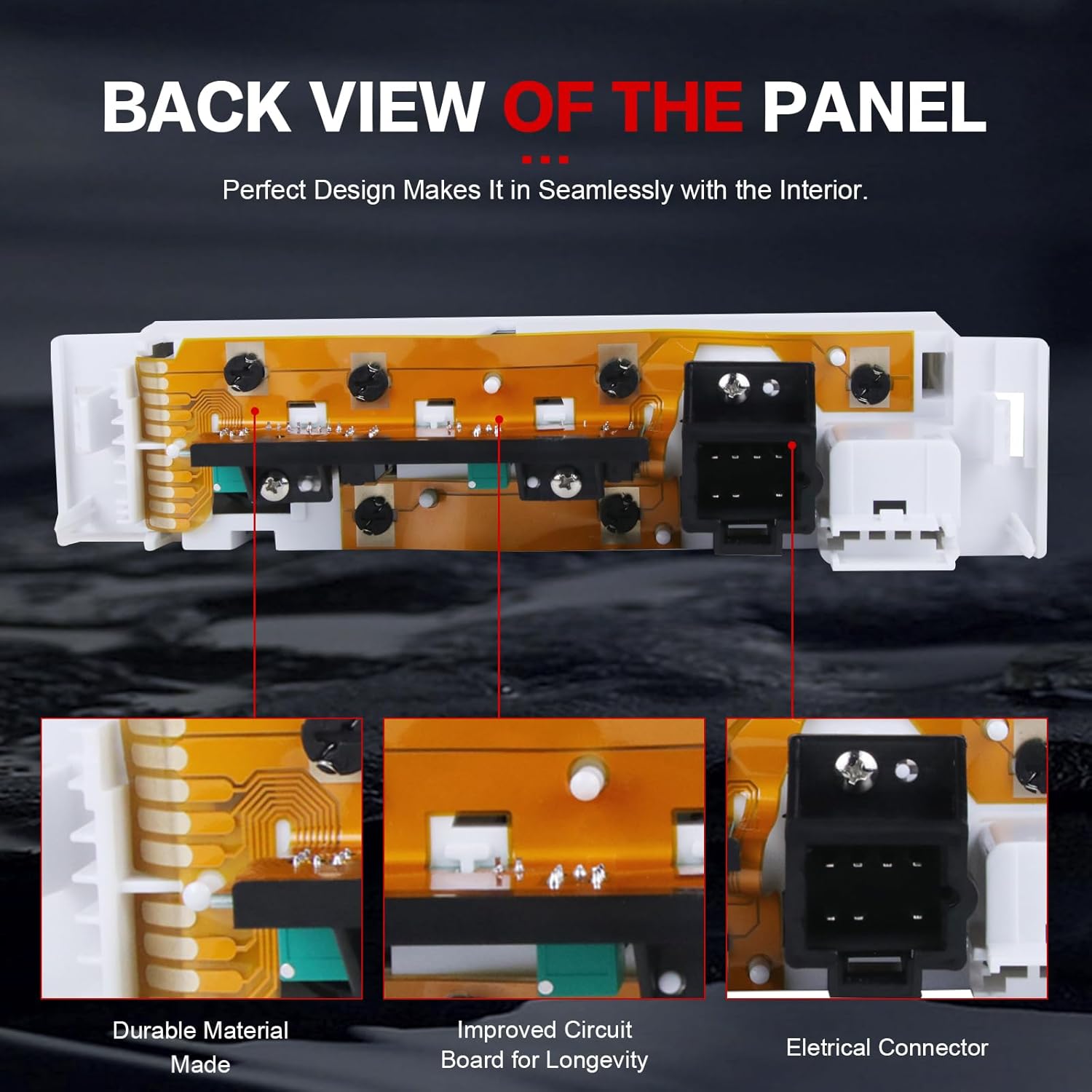 9378815 599-007 AC Heater Control Panel Climate Control Module Switch Without Rear Window Defogger Compatible with 1996-1999 Chevy Truck GMC C1500 C2500 C3500 K1500 K2500 K3500 Truck 16231175