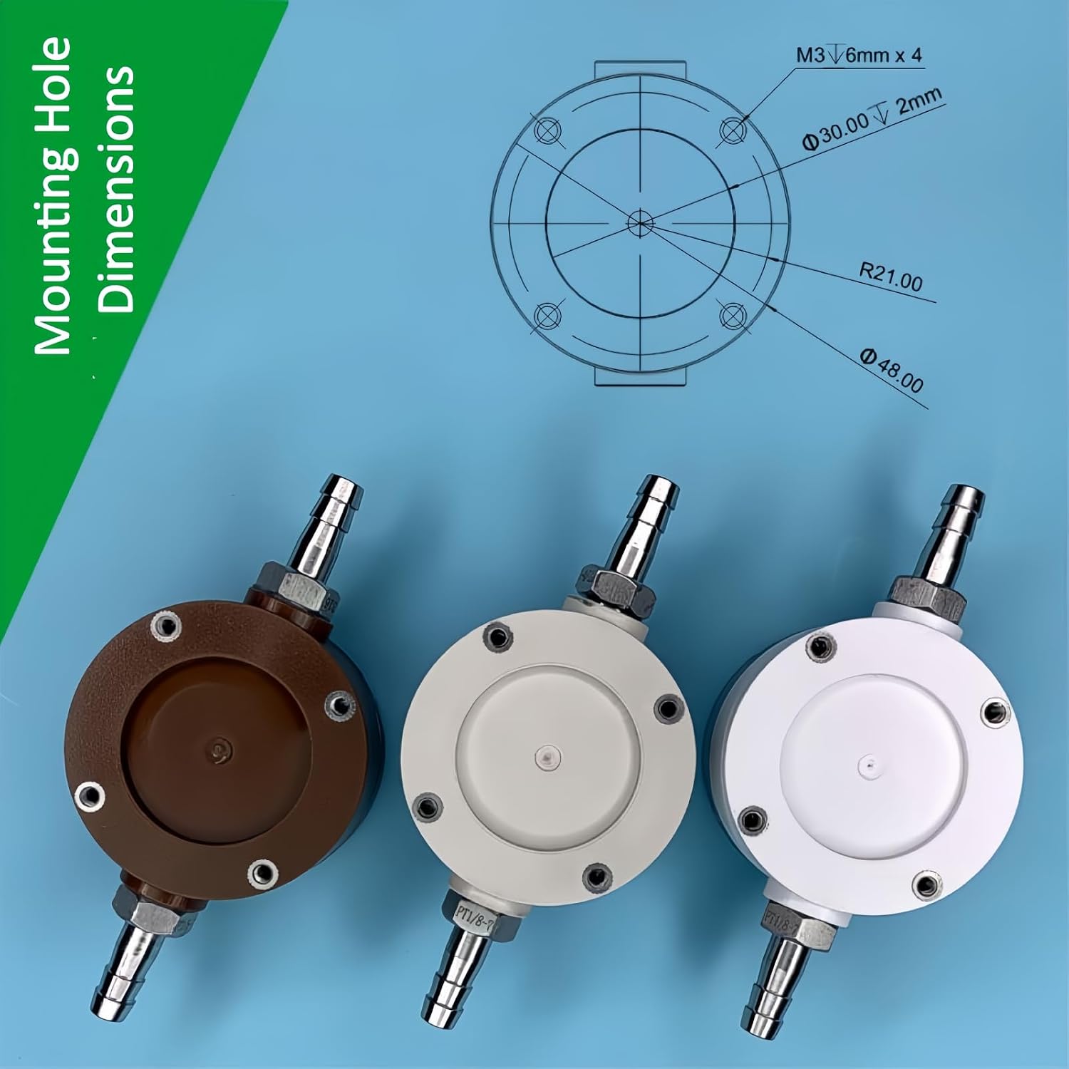 D1606-6 Peristaltic Pump Pulse Damper Food Liquid Pulsation Buffer Pulsation Dampener Accurate Liquid Delivery (D1606-6D-PC for tube 17#(6.4)、18#(7.9) 24#(6.4)、35#(7.9))