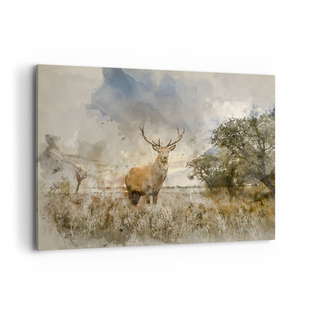 Stampe da Parete Moderne 100x70 cm Quadro su Tela Paesaggi Natura - 3465 | Cervo Quadro Decorativo Grande 1 pezzo Soggiorno Camera da Letto Arte da Parete Decorazione da Parete ARTTOR
