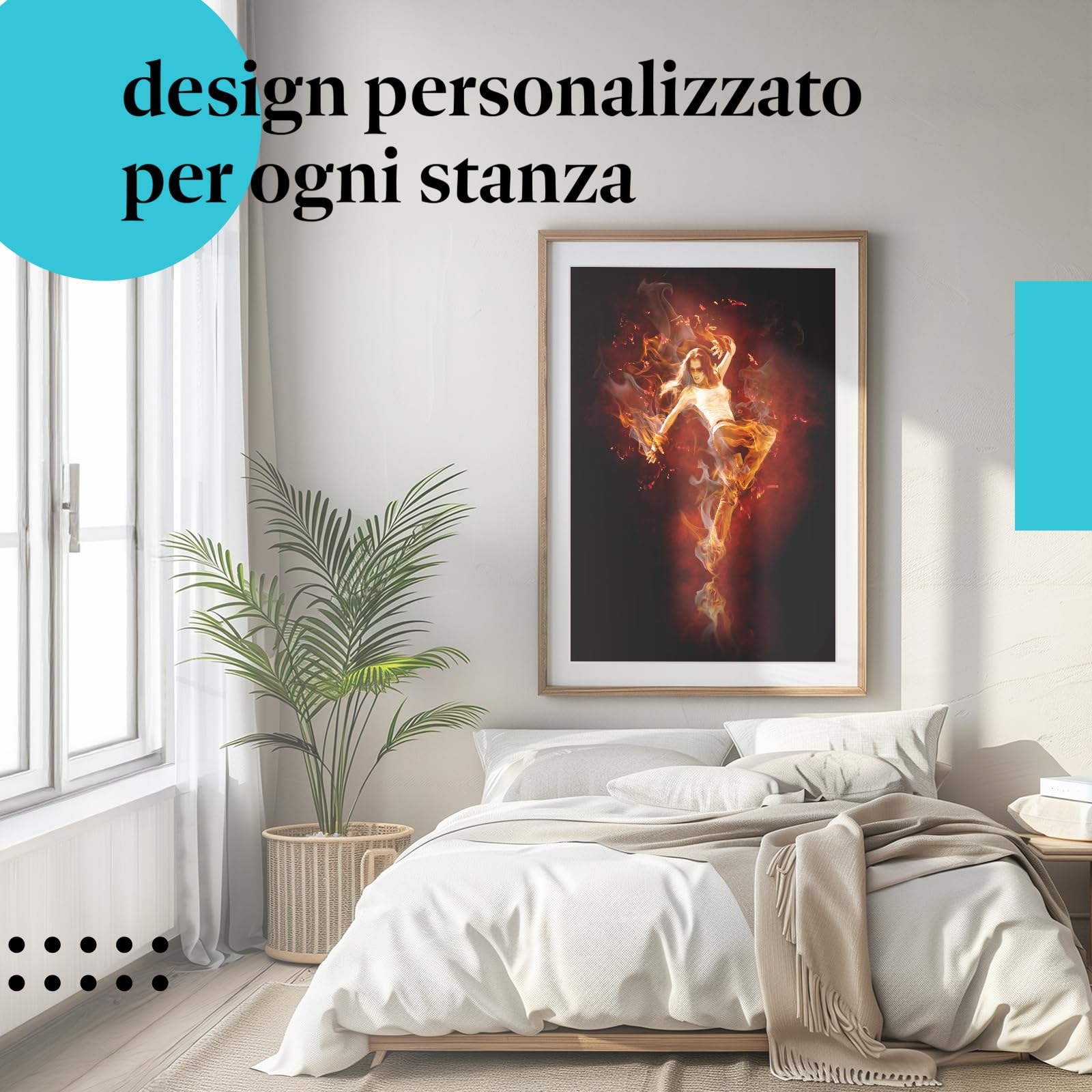 Postereck - 2917 - Hip hop, donna, danza, fuoco, fiamme, musica di strada - Decorazione da Parete, Stampa Fotografica, Ideen Regalo, Stampa d'Arte - Tela - 100,0 cm x 75,0 cm