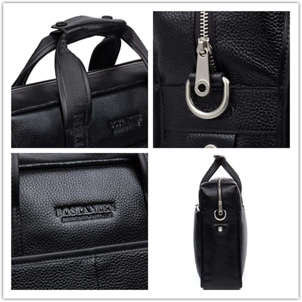 Miniatura 4 de Bostanten - Maletín de cuero para computadora portátil