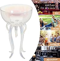 Vista 4 de Copas de pulpo, medusas, copas de vino de pulpo, vaso de cóctel, copa de vidrio creativo, copa de jugo para tostar, vaso para cocina, bar, boda